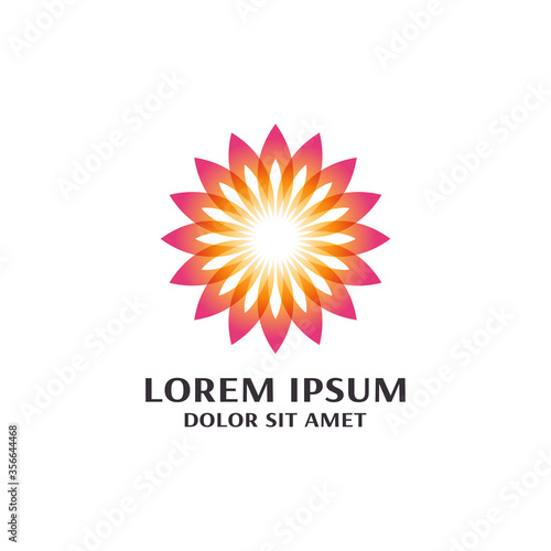 Flower logo vector design template