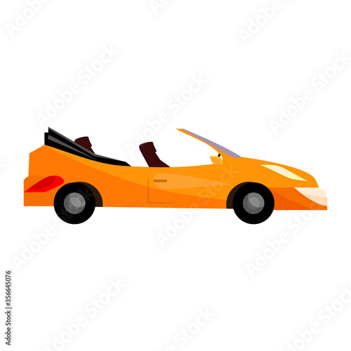 Orange sport car illustration. Vehicle, auto, cabriolet. Transport concept. illustration can be used for topics like trip, transportation, travelling
