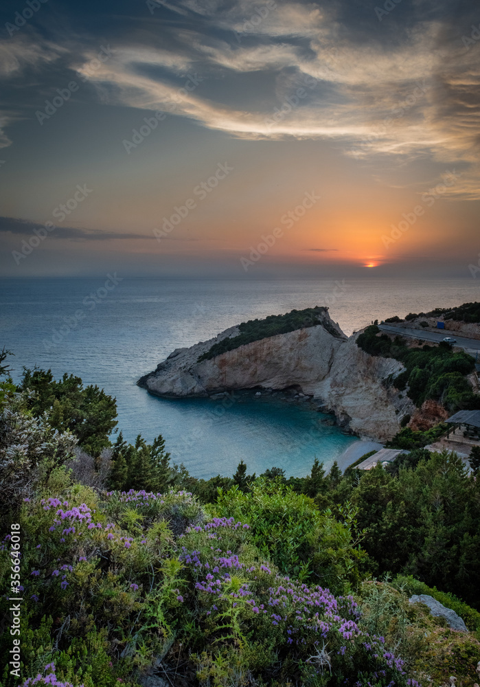 sunset over the sea