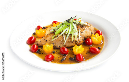 Grill Chicken or Chicken Steak in black pepper sauce