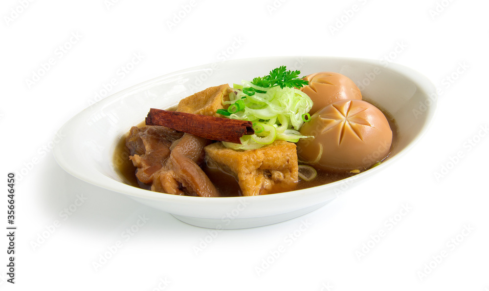 Stewed egg and pork in sweet Brown sauce Stewed egg and pork in sweet Brown sauce