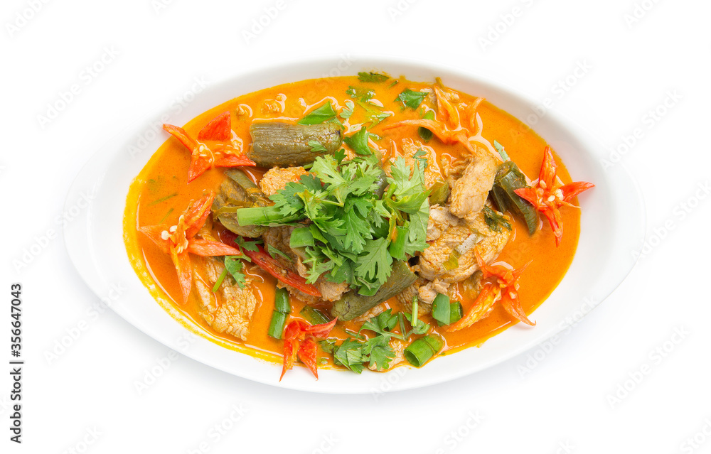 Red curry pork with coconut milk (Kang phed muu) Thaifood Red curry pork with coconut milk (Kang phed muu) Thaifood