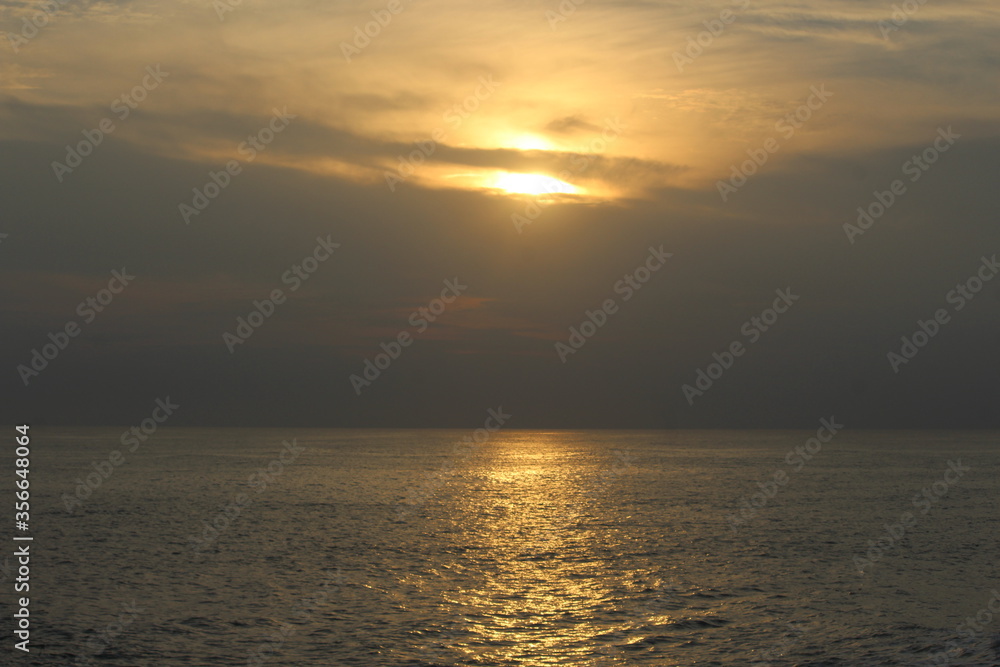 Beautiful Sun Raise at Kanyakumari Bay of Bengal at 4 o clock 55 minutes