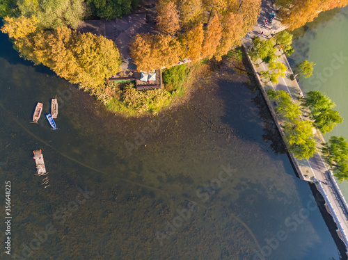 Hubei Wuhan East Lake Scenic Area Late Autumn Aerial Photography Scenery