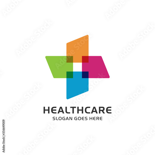 Medical cross logo vector design template. Health and pharmacy logo.
