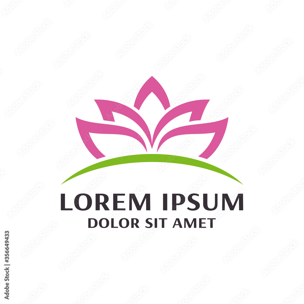 Flower logo vector design template Flower logo vector design template