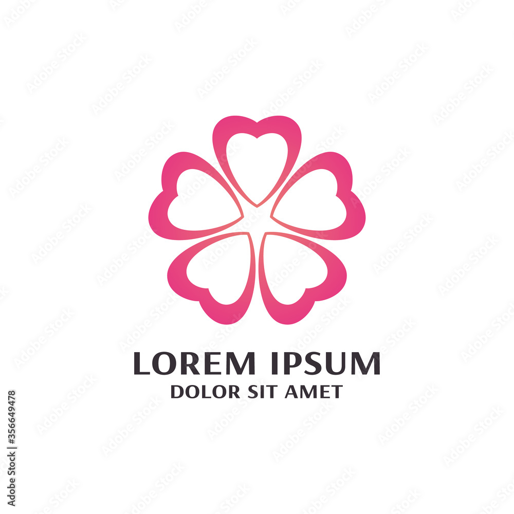 Flower logo vector design template Flower logo vector design template