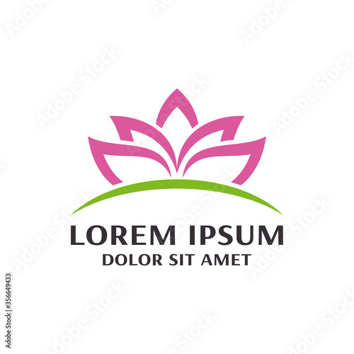 Flower logo vector design template
