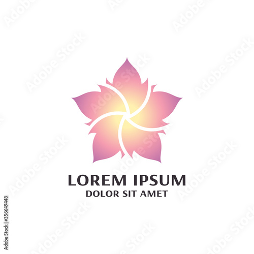 Flower logo vector design template