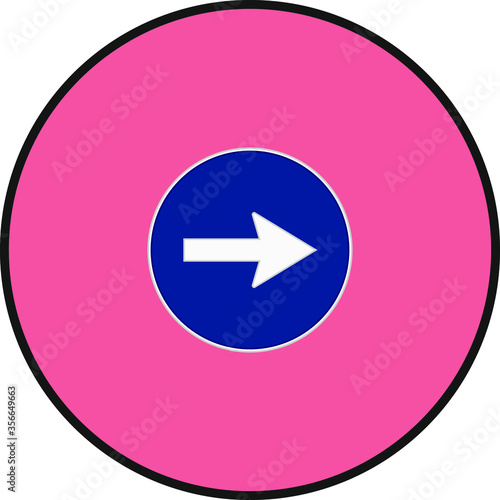 mandatory traffic signs icons. illustration for web and mobile design.
