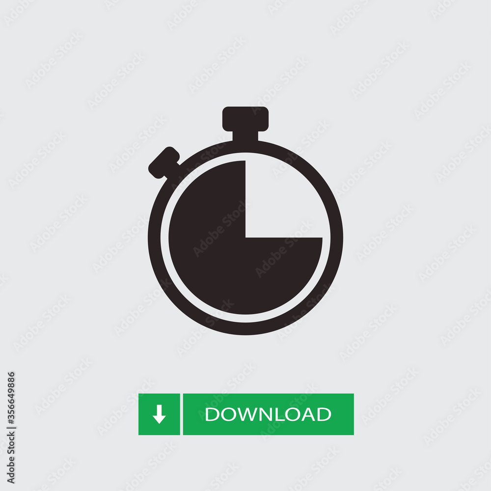 Stopwatch vector icon, simple sign for web site and mobile app. Stopwatch vector icon, simple sign for web site and mobile app.