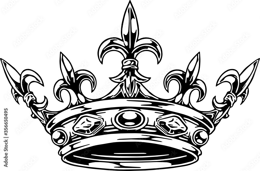 Royal crown of thrones vector Stock Vector | Adobe Stock