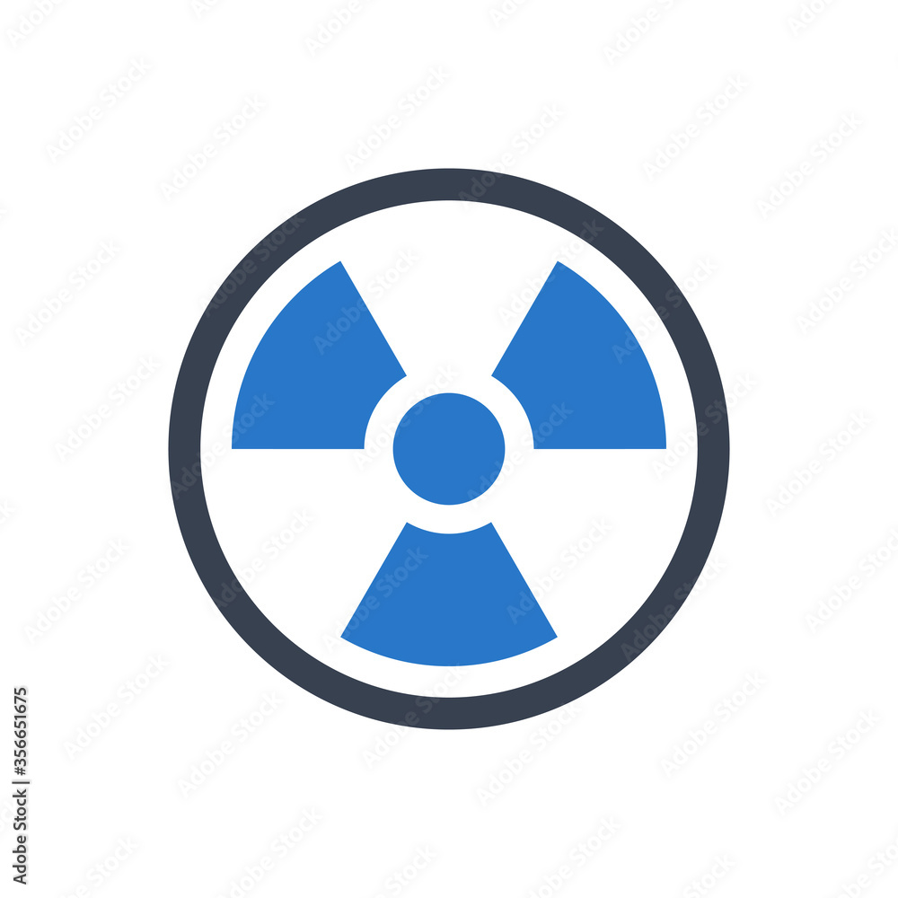 Radiation sign icon Radiation sign icon