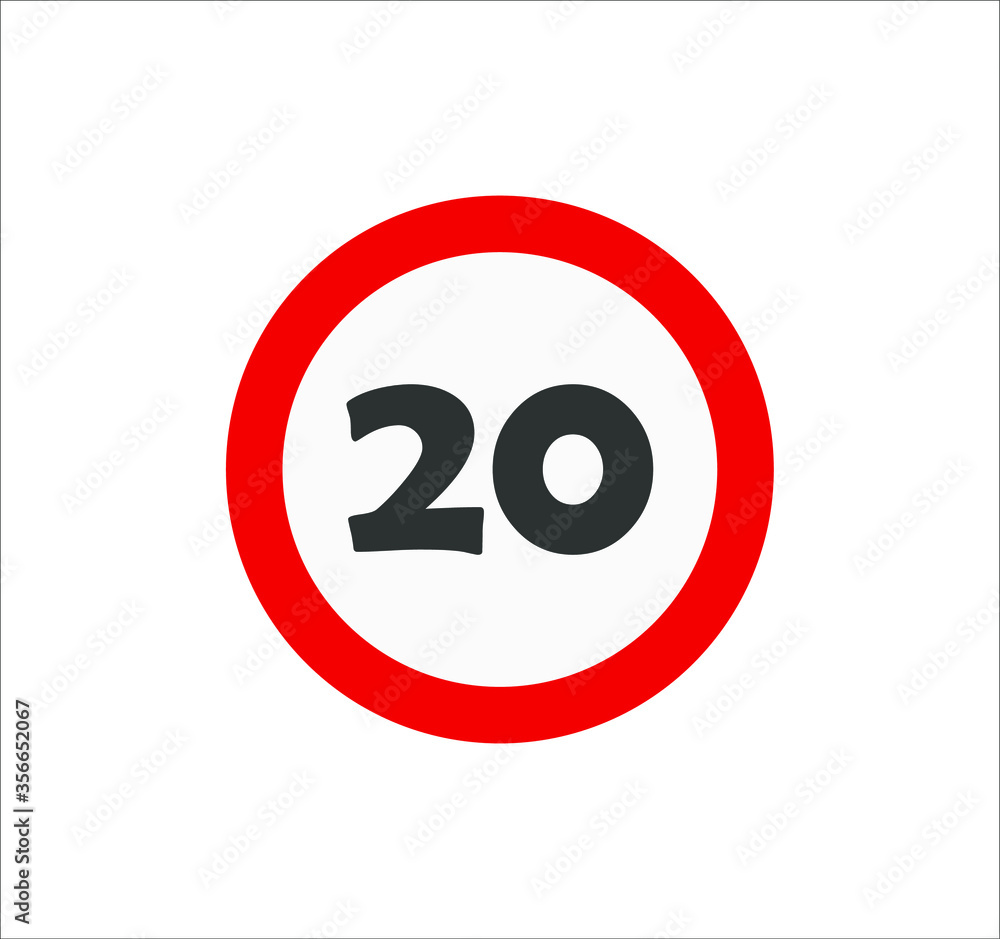 speed limit traffic signs icons. illustration for web and mobile design. speed limit traffic signs icons. illustration for web and mobile design.