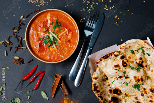 Photography Indian food and spicy spices, stylish photos for the menu