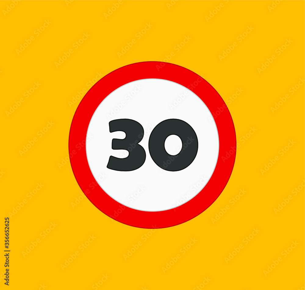 speed limit traffic signs icons. illustration for web and mobile design. speed limit traffic signs icons. illustration for web and mobile design.