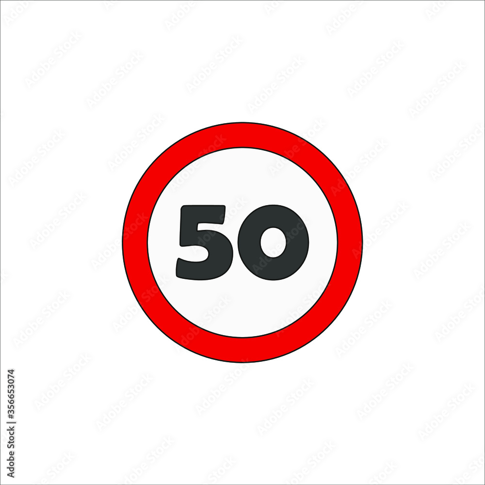 speed limit traffic signs icons. illustration for web and mobile design. speed limit traffic signs icons. illustration for web and mobile design.
