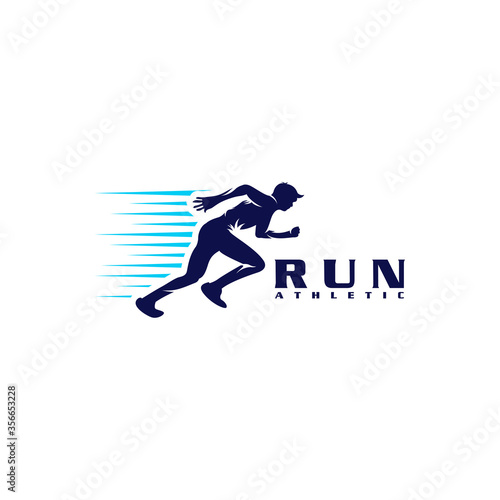 run Athletics logo vector illustrator