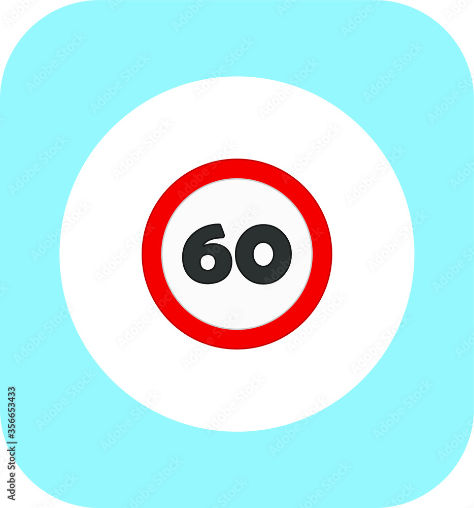 speed limit traffic signs icons. illustration for web and mobile design. speed limit traffic signs icons. illustration for web and mobile design.