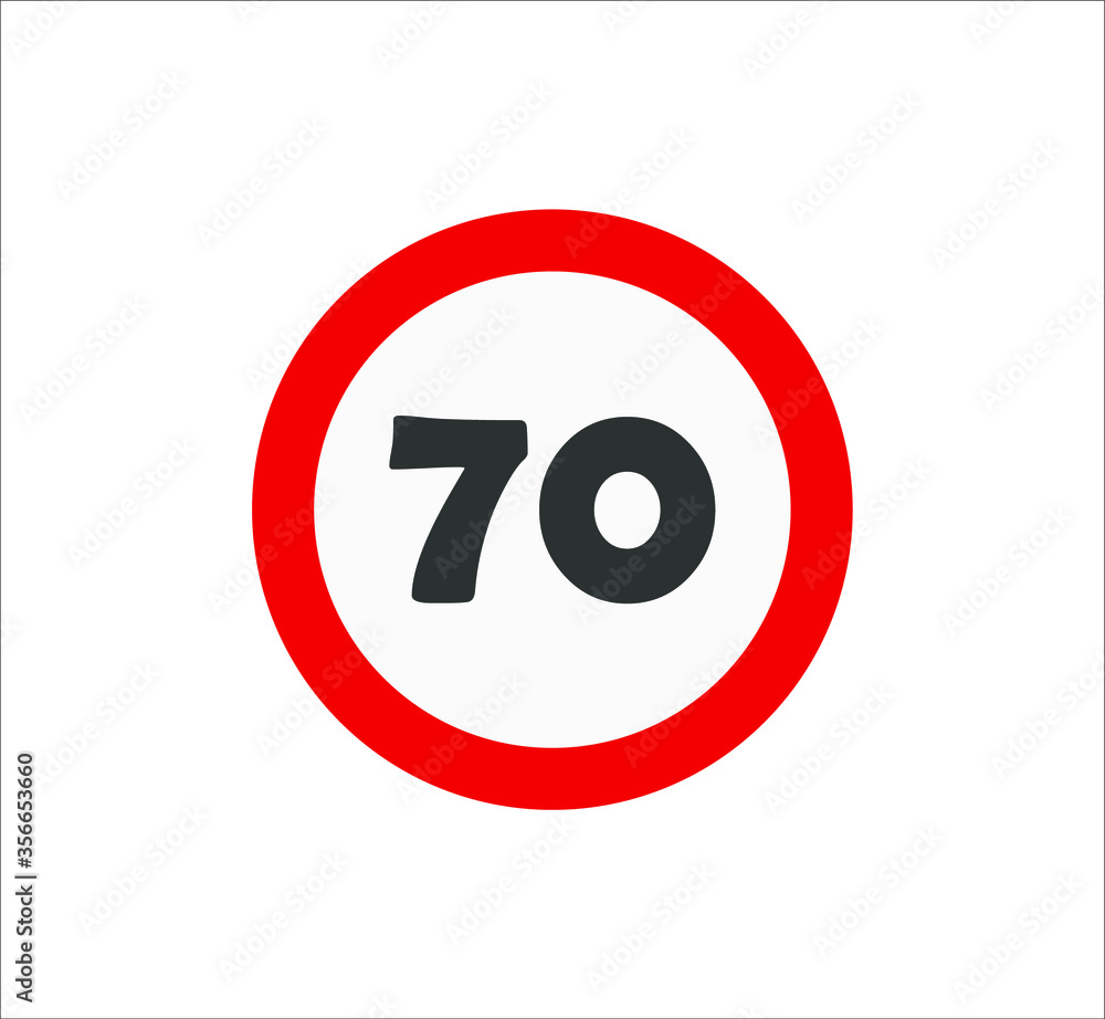 speed limit traffic signs icons. illustration for web and mobile design.