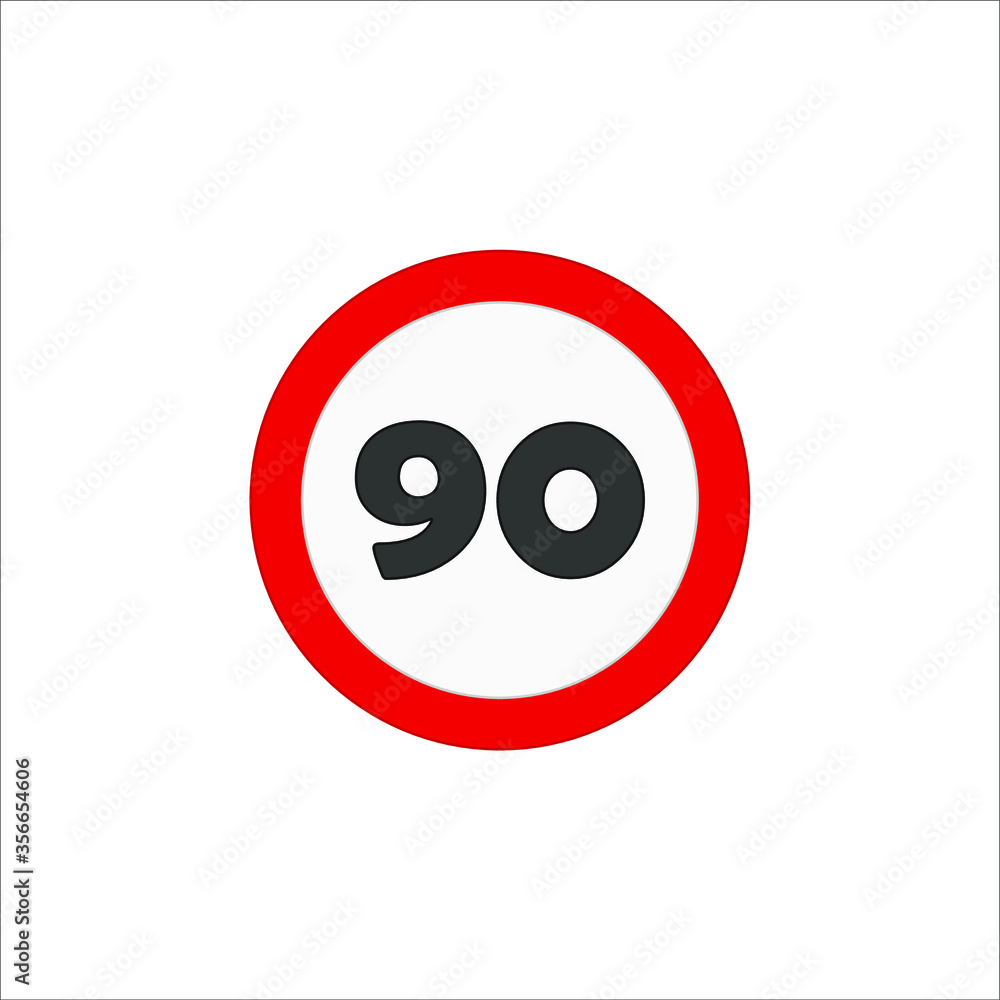 speed limit traffic signs icons. illustration for web and mobile design. speed limit traffic signs icons. illustration for web and mobile design.