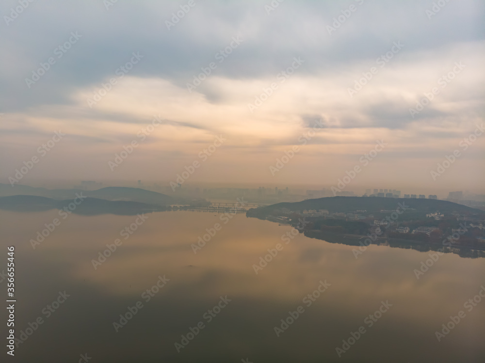 Hubei Wuhan East Lake Scenic Area Late Autumn Aerial Photography Scenery Hubei Wuhan East Lake Scenic Area Late Autumn Aerial Photography Scenery