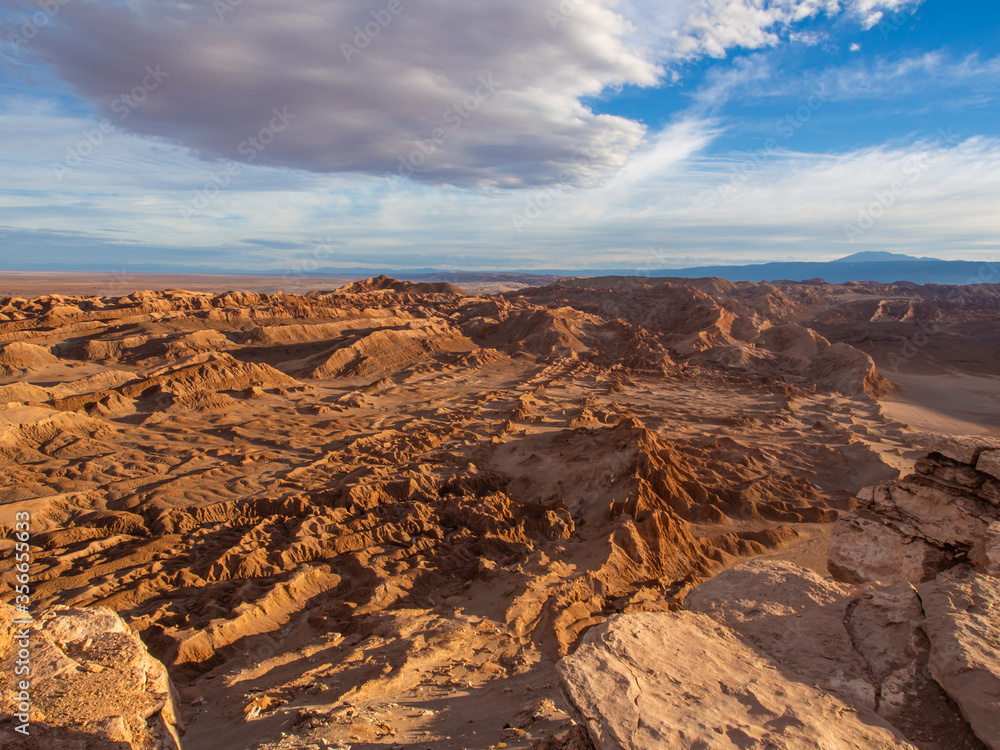 Mars like landscape at the valley of the Moon (Valle de la Luna) in Chile, South America