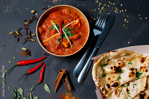 Photography Indian food and spicy spices, stylish photos for the menu