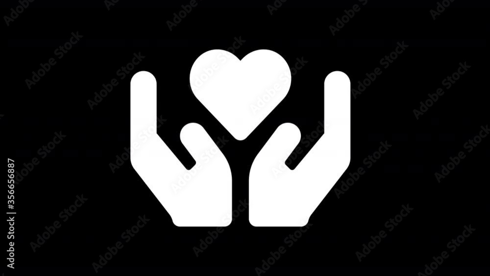 From the Glitch effect arises hands heart symbol. Then the TV turns off. Alpha channel Premultiplied - Matted with color black From the Glitch effect arises hands heart symbol. Then the TV turns off. Alpha channel Premultiplied - Matted with color black