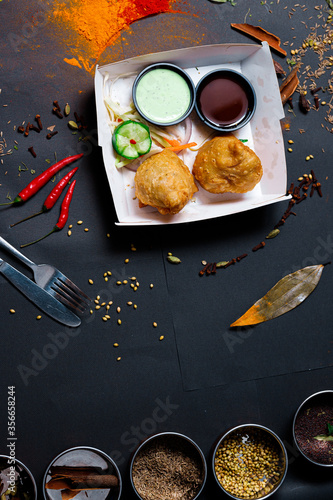 Photography Indian food and spicy spices, stylish photos for the menu