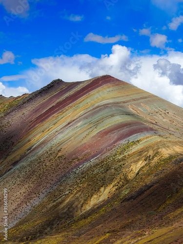 Colourful Rainbow Mountain Palcoyo In Peru, South America