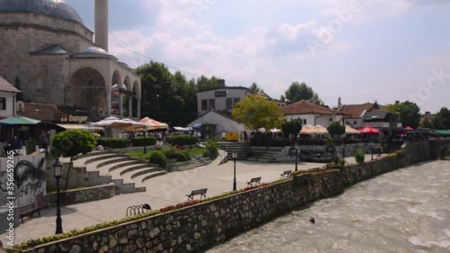 Sinan Pasha mosque and Bistrica river in Prizren