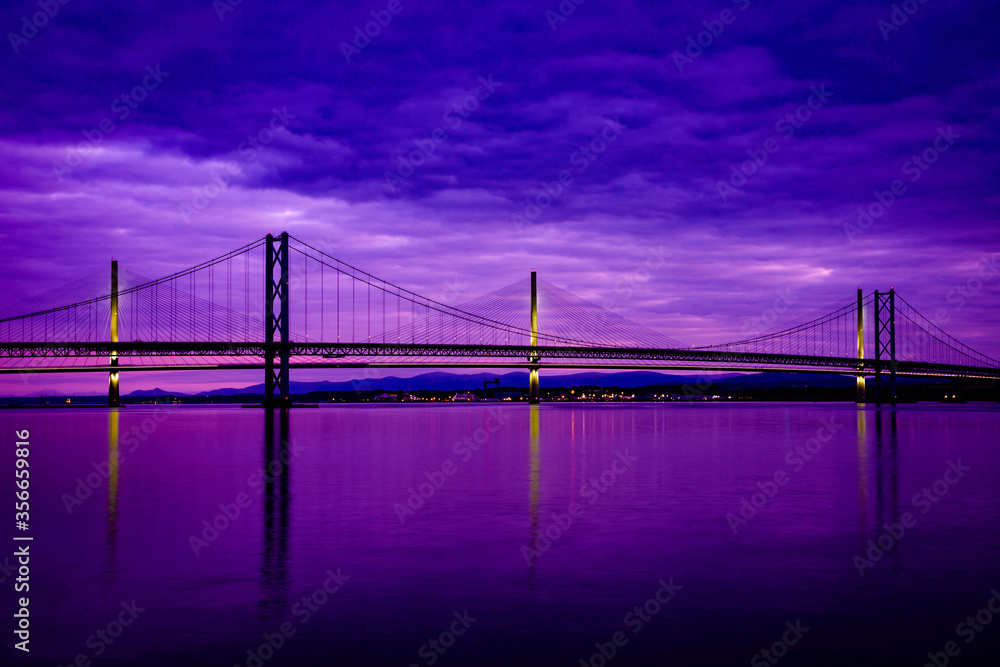 Queensferry crossing, road bridge, firth of forth, scotland, UK.