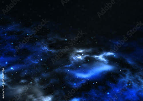 Fototapeta Naklejka Na Ścianę i Meble -  銀河のイメージ　青の星雲　01