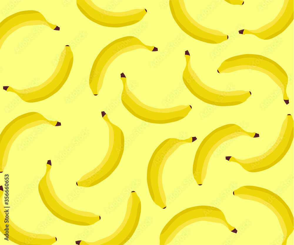 Bananas vector, background banana, yellow, fruit, wallpaper, illustration texture.