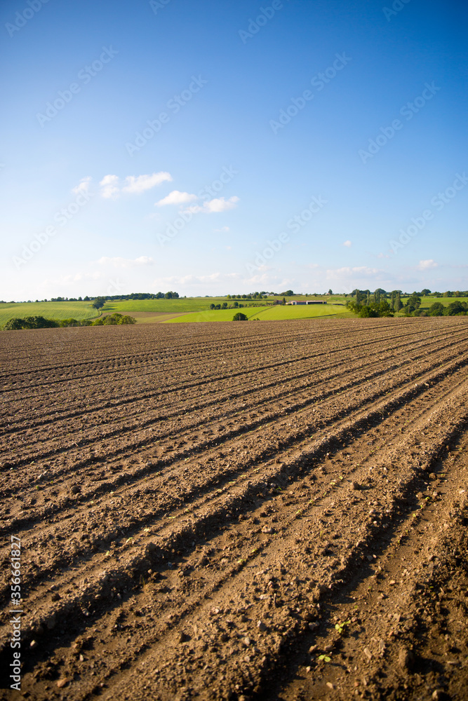 Paysage agricole, campagne en France.