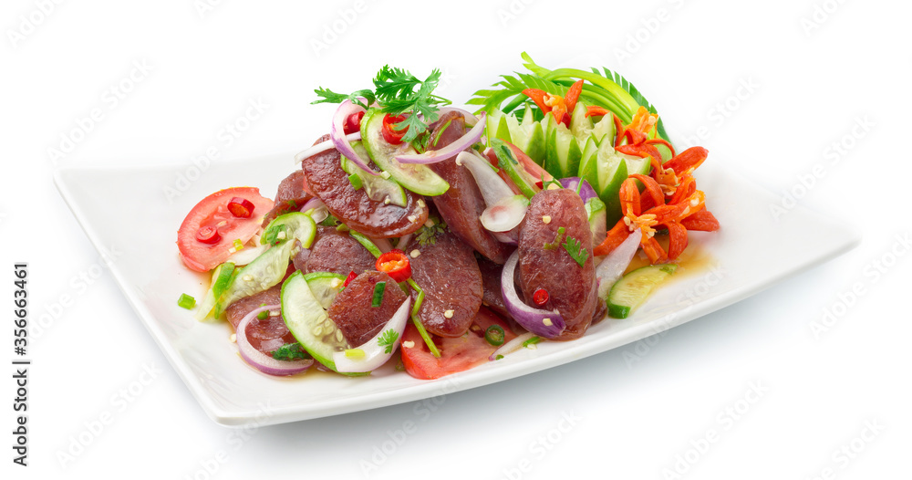 Spicy Salad Chinese Pork Saucesage with vegetable Spicy Salad Chinese Pork Saucesage with vegetable