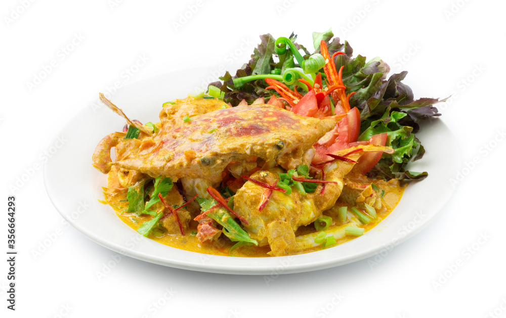 Stir fried Blue Crab with Salt Egg Yolks Sauce Stir fried Blue Crab with Salt Egg Yolks Sauce