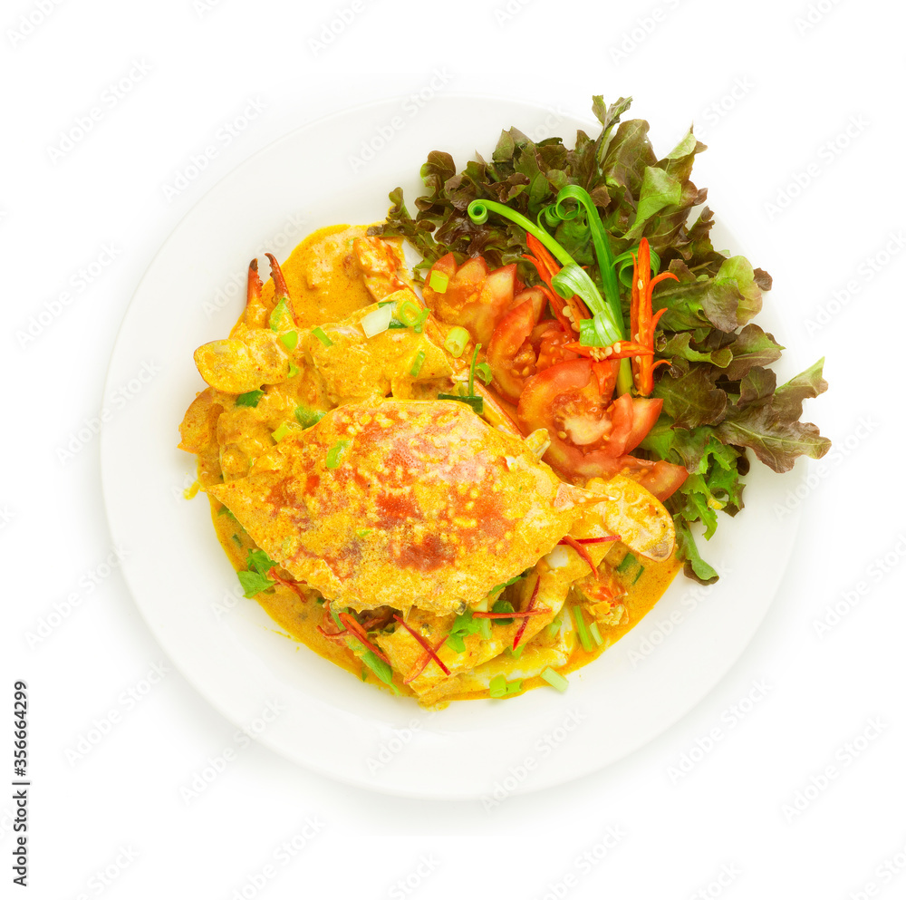 Stir fried Blue Crab with Salt Egg Yolks Sauce Stir fried Blue Crab with Salt Egg Yolks Sauce