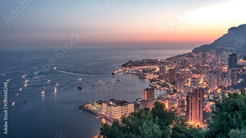 Monaco on the French Riviera in evening © Stockbym