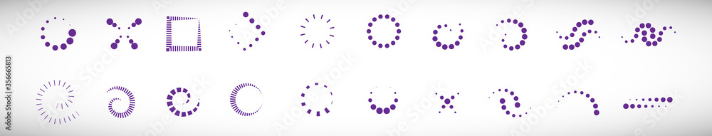 Abstract Dot Circle Icons Set. Halftone Logo Concept. Dotted Circle Isolated - Vector. Creative Icons For Dotted Logo, Tech Icon, Square Element And Logotype. Abstract Circle Dot Technology Logo Abstract Dot Circle Icons Set. Halftone Logo Concept. Dotted Circle Isolated - Vector. Creative Icons For Dotted Logo, Tech Icon, Square Element And Logotype. Abstract Circle Dot Technology Logo