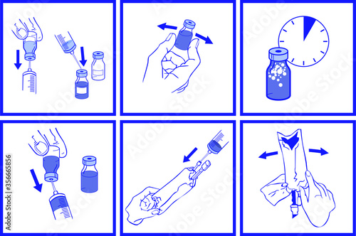 instructions medicine medical injection syringe manual serum
