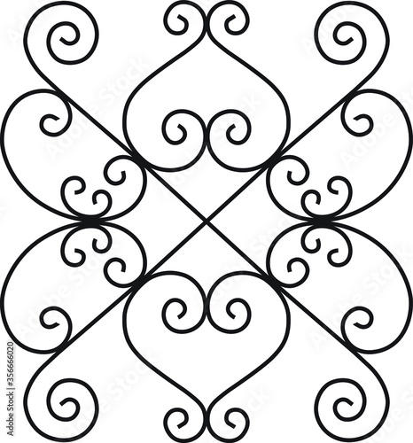 ornament decoration art vintage spiral classic door wrought iron floral