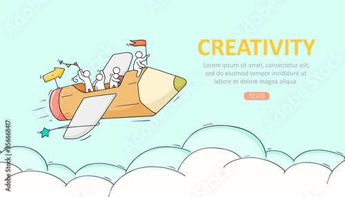 Business temblate with launch pencil.