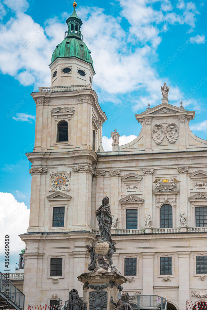Residenzplatz is a large, stately square in the historic centre of Salzburg