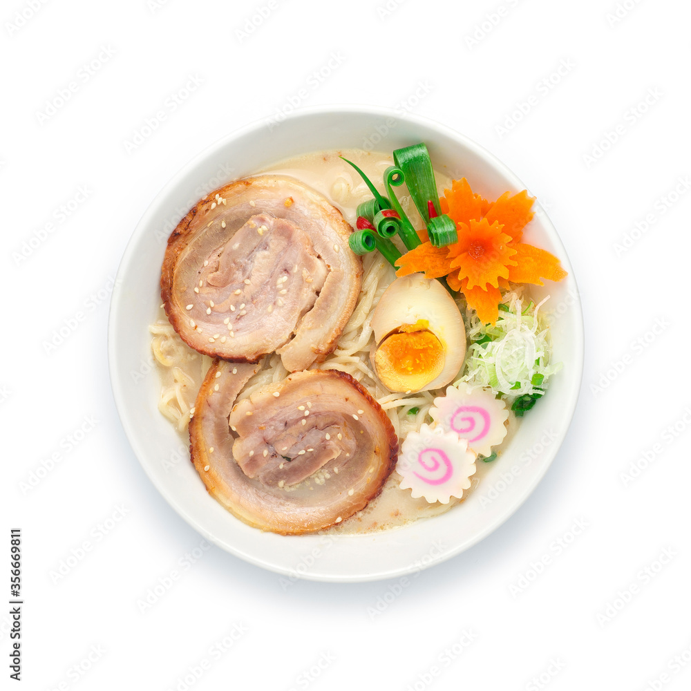 Tonkotsu Ramen thin Noodles pork chashu Japanese style Tonkotsu Ramen thin Noodles pork chashu Japanese style