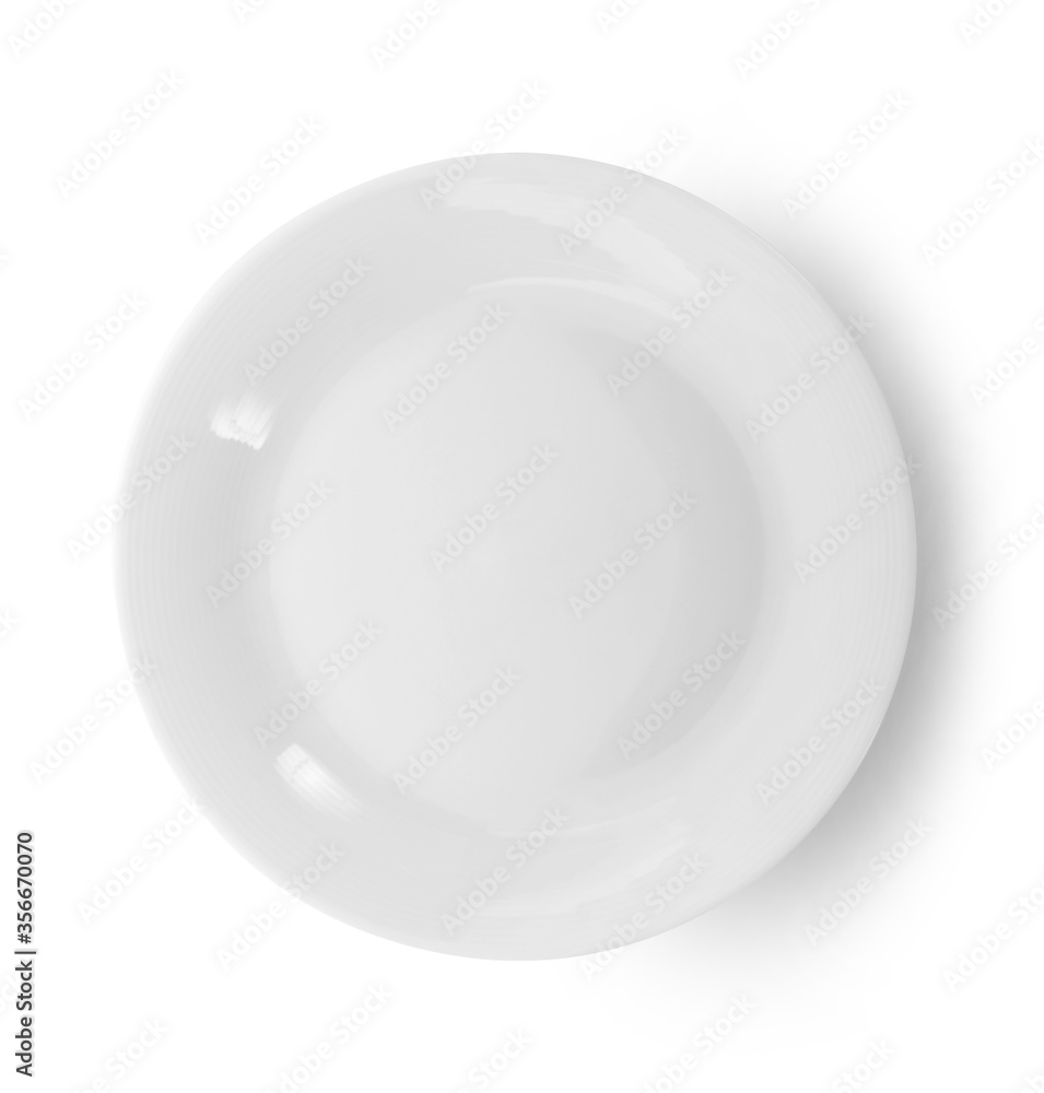 empty white plate on white background. empty white plate on white background.