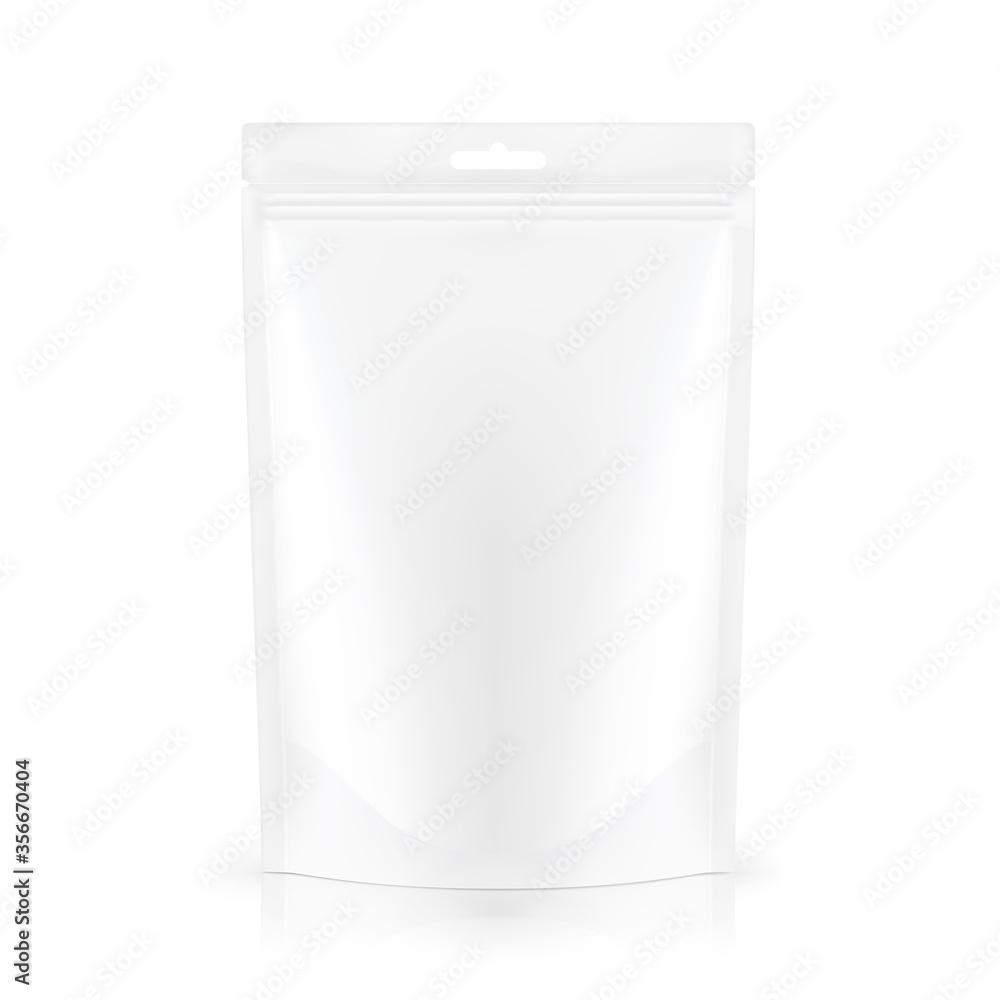 Pouch bag mockup isolated on white background. Vector illustration isolated on white background. Front view. Can be use for template your design, presentation, promo, ad. EPS10. Pouch bag mockup isolated on white background. Vector illustration isolated on white background. Front view. Can be use for template your design, presentation, promo, ad. EPS10.
