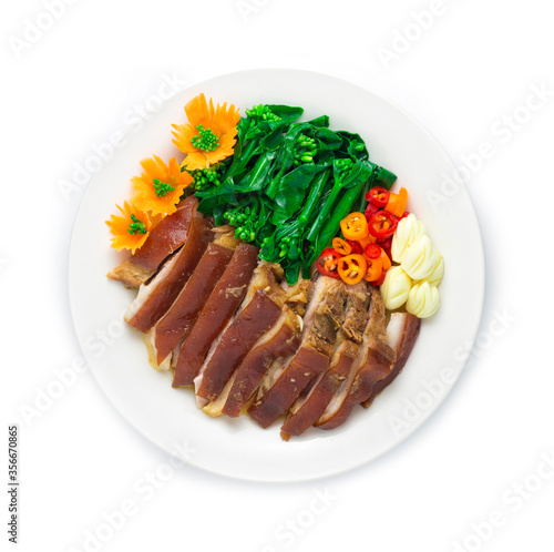 Stewed Pork Leg cutlet boiled in Sweet Brown Sauce