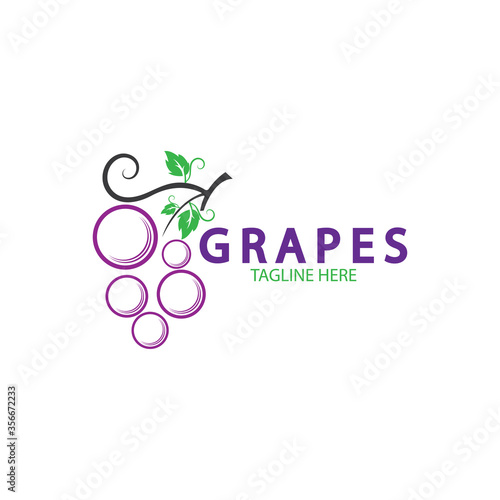Grapes vector icon illustration design